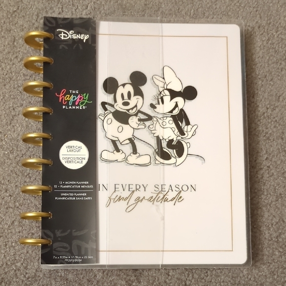 The Happy Planner Other - Disney The Happy Planner Mickey & Minnie Hardcover GratituPlanner - White & Gold